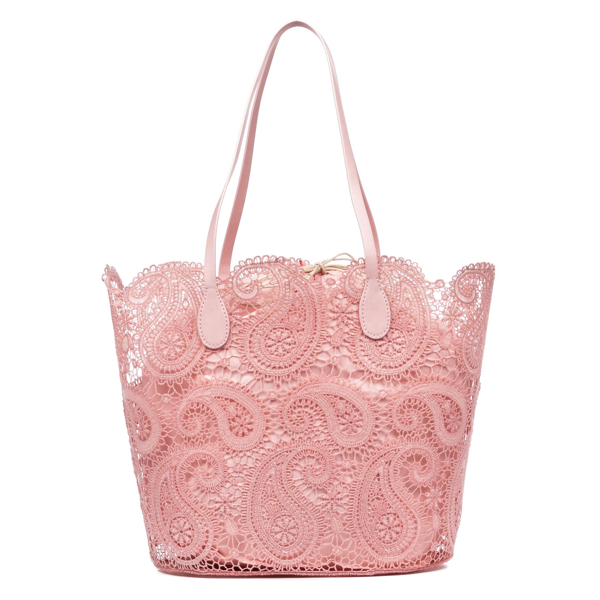 Desio Bolso Shopper Mujer. Tejido Poliester Crochet