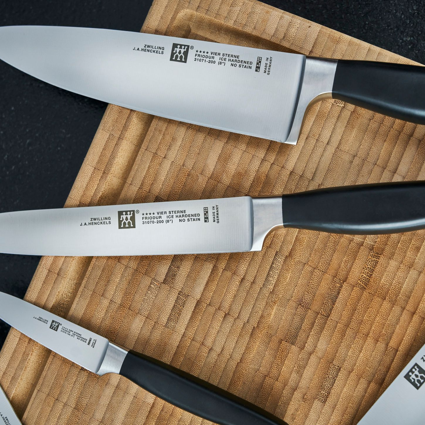 7-pcs, Bloc de couteaux, Brun