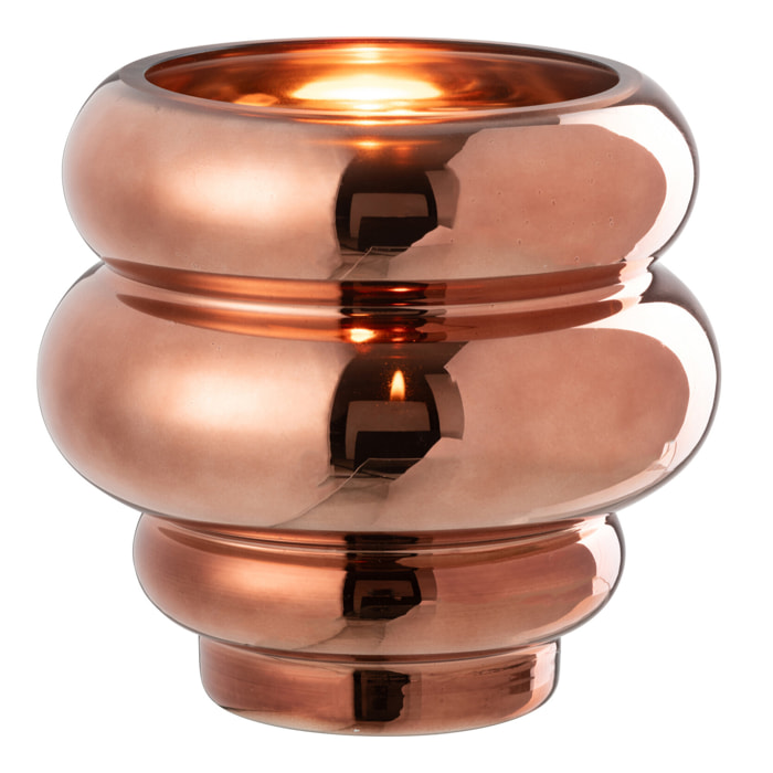 J-Line photophore/vase Cléa - verre - brun - Ø 20 cm