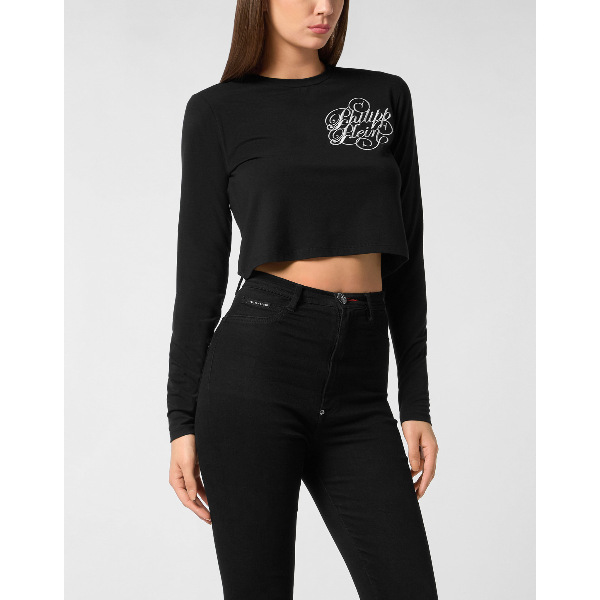 PHILIPP PLEIN T-Shirt Round Neck Ls SIGNATURE