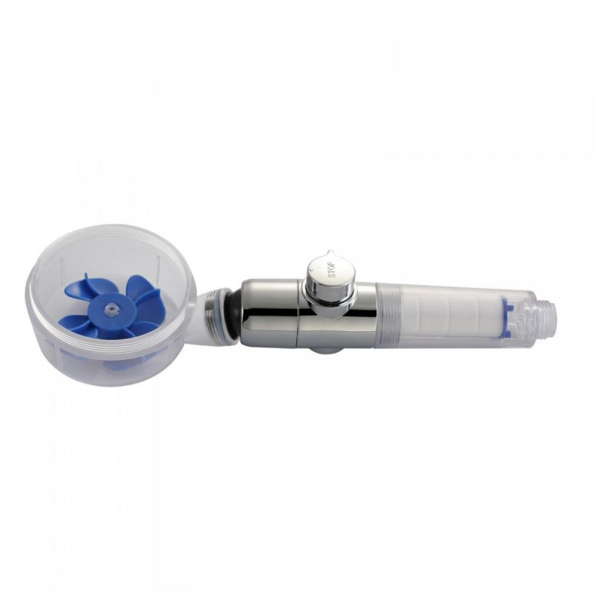 Douchette à haute pression et turbocompresseur filtrant mate bleu Herzberg HG8086-MBLU