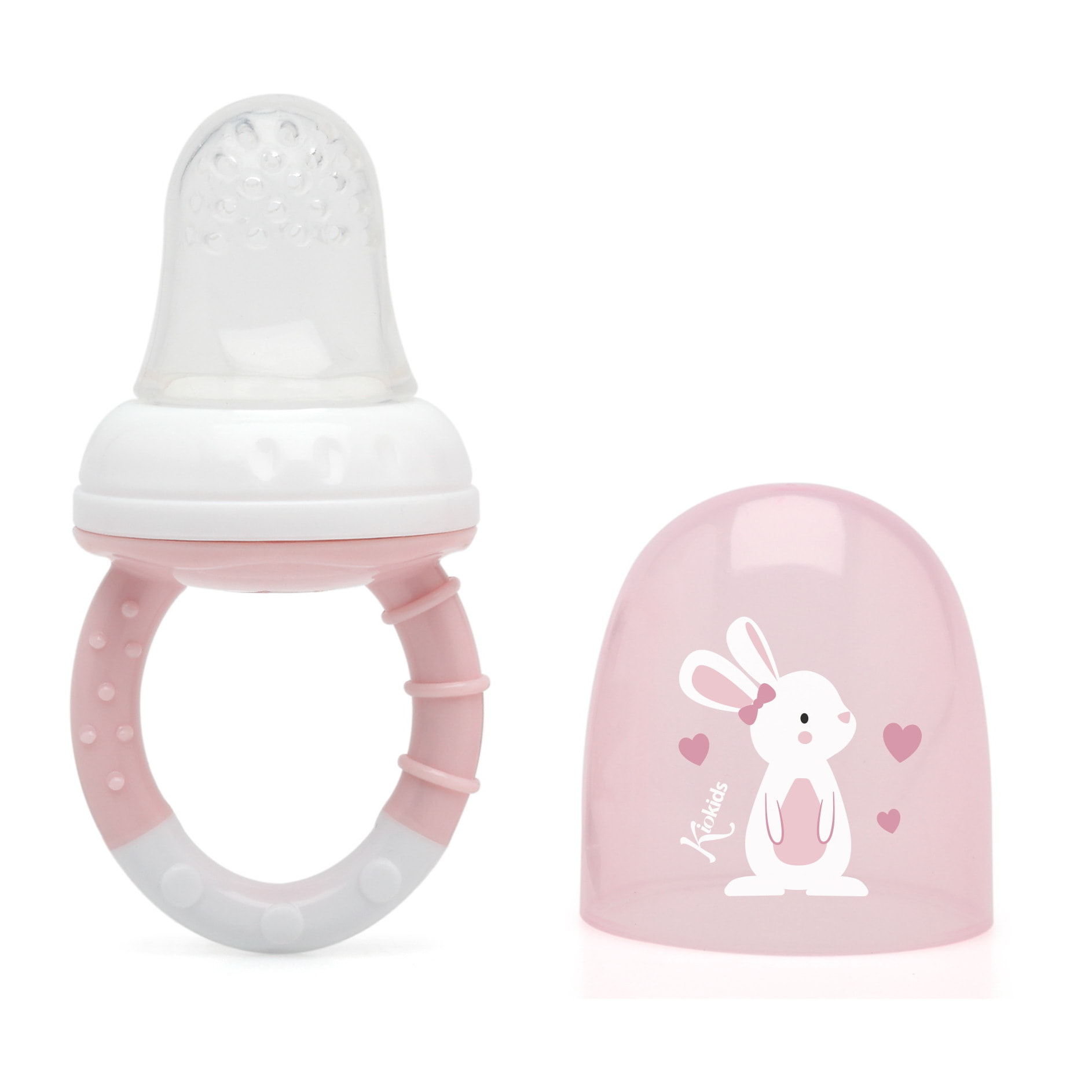 ALIMENTADOR ANTIAHOGO EN SILICONA CONEJITO ROSA
