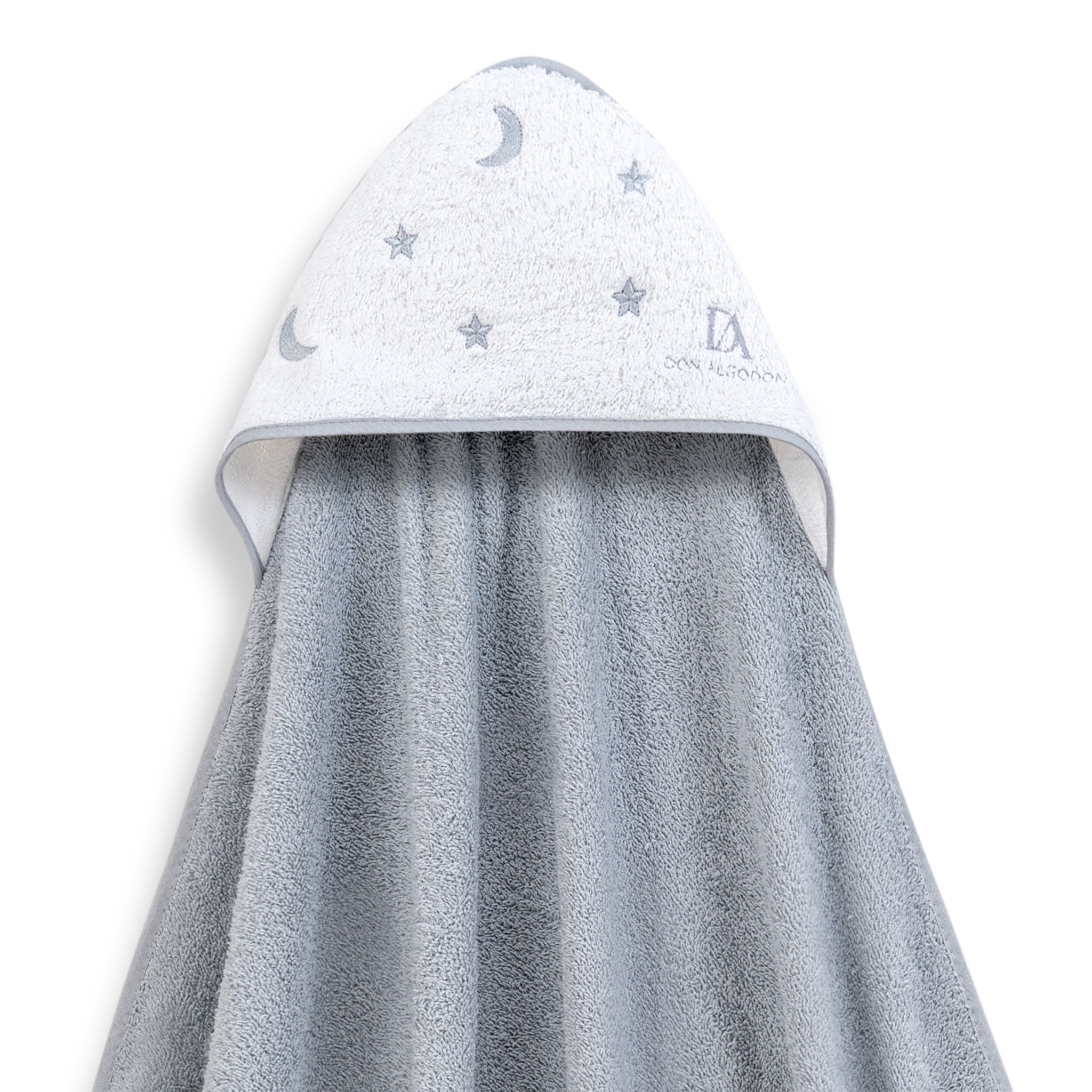 Capa de Baño 1X1  Don Algodon Estrelas Luna Gris