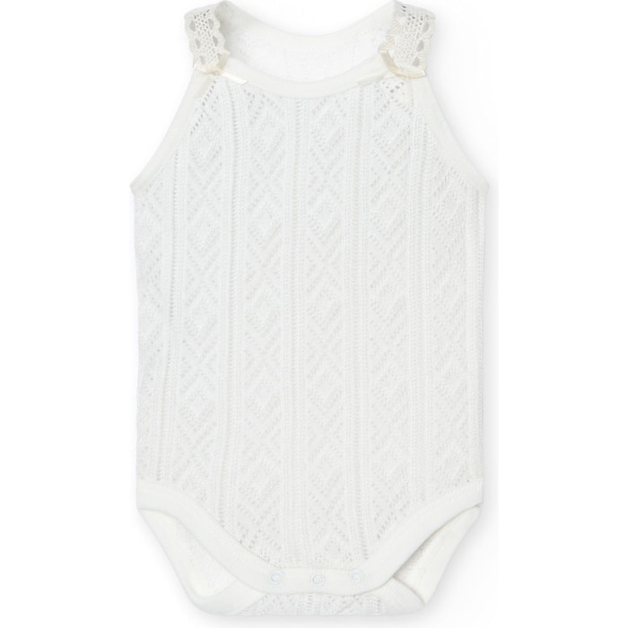 Body bebé tirantes finos perlé lazos