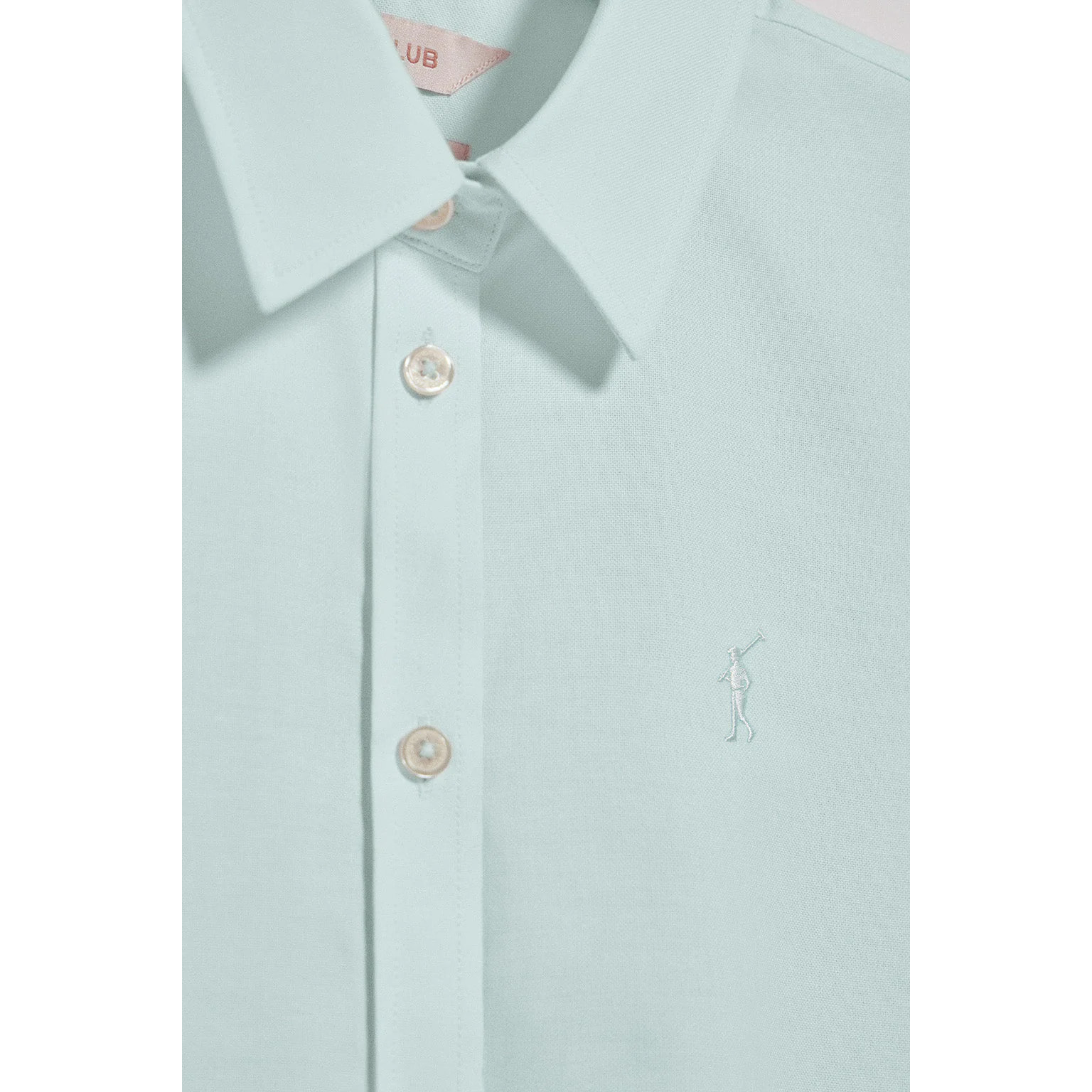 Camicia Oxford Regular fit color acquamarina con logo Rigby Go