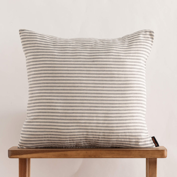 Housse de coussin jacquard 50x50 cm Jávea Mediana Gris