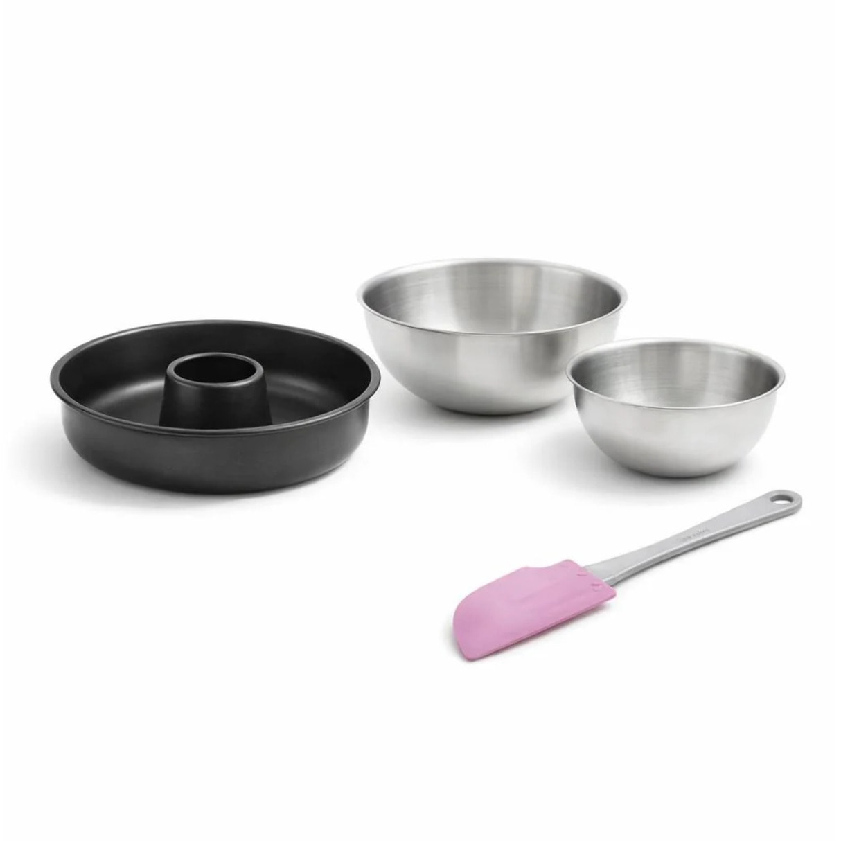Set de 4 ustensiles de pâtisserie moule à gâteaux 2 bols et spatule Black mettallic Black mettallic Zenker  Black mettallic