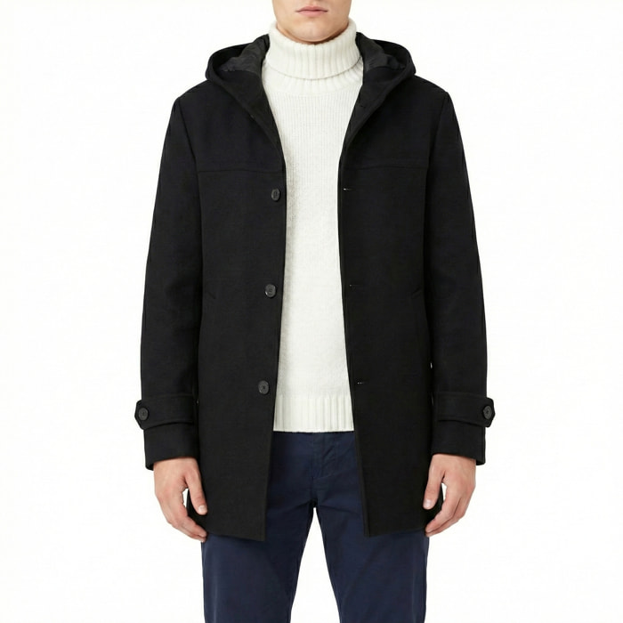 Cappotto con cappuccio