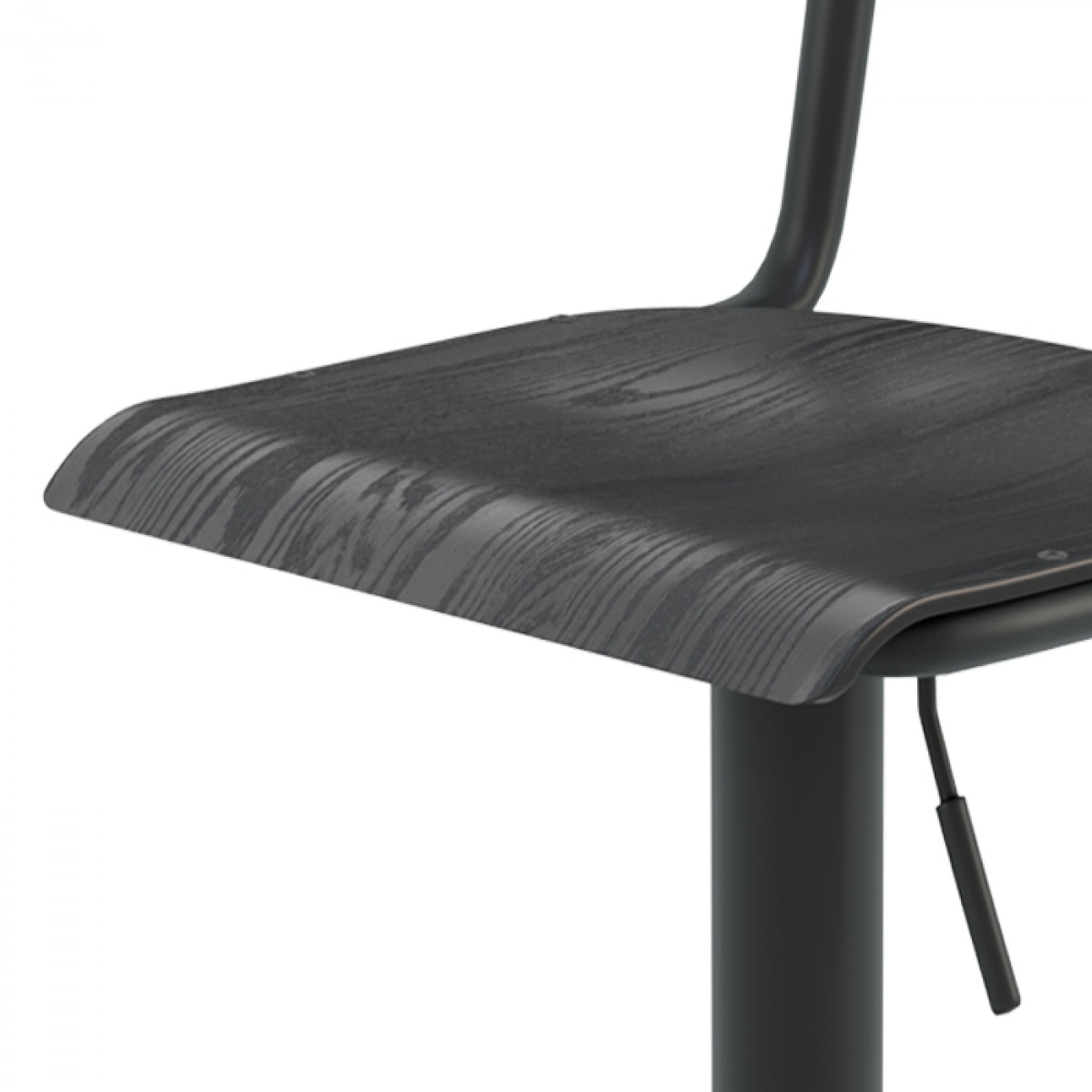 Lot de 2 chaises de bar réglables 60/80 cm en bois noir - Clem
