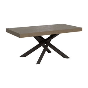 Table extensible 90x180/284 cm Volantis taupe pieds anthracite