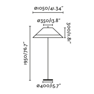 SAIGON OUT Lampadaire vert olive 2M C100