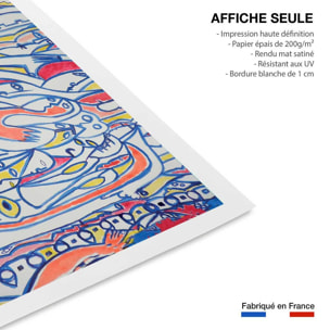 Affiche reproduction abstraite ""défilé"" Affiche seule