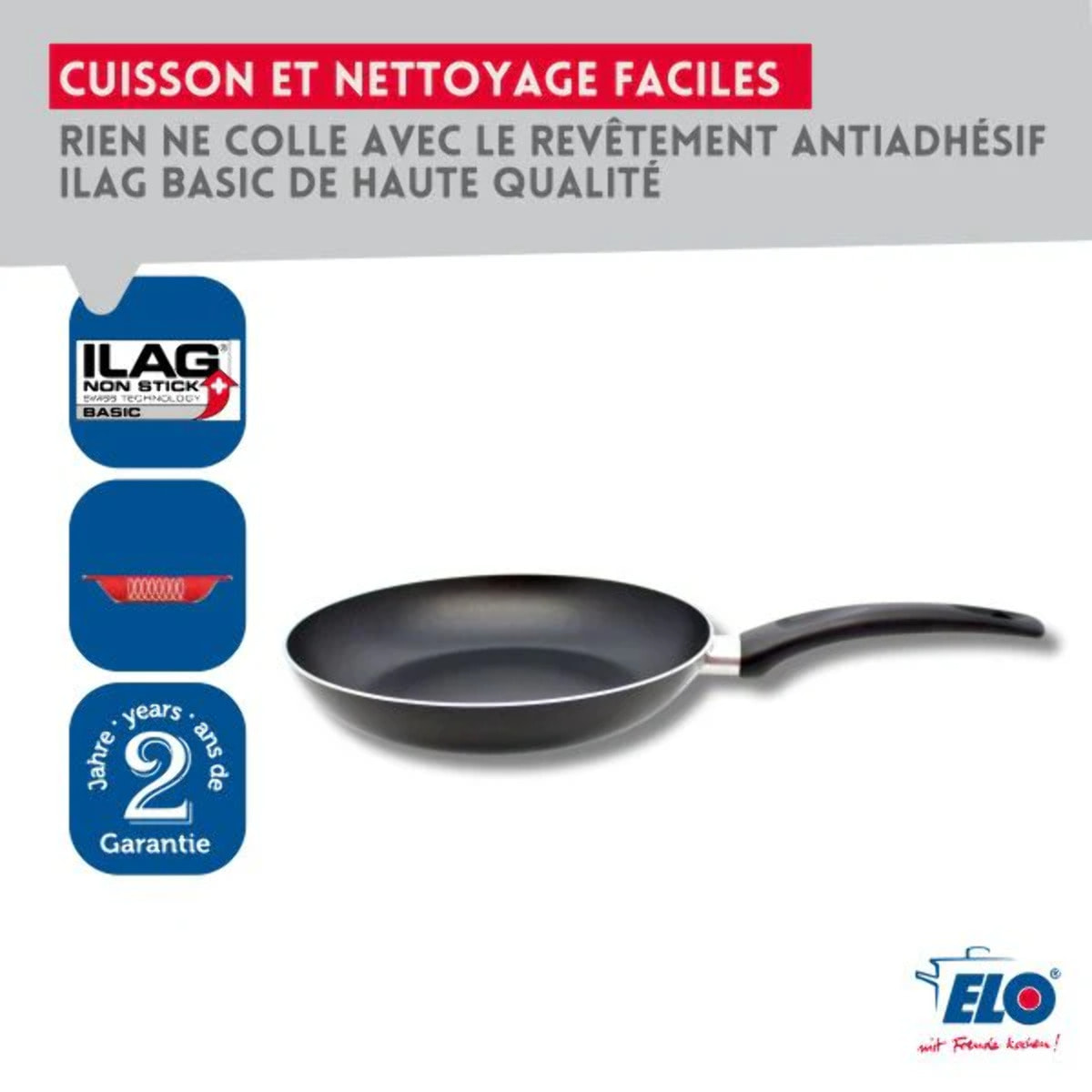 Lot de poêles 20 et 24 cm Elo Bratprofi