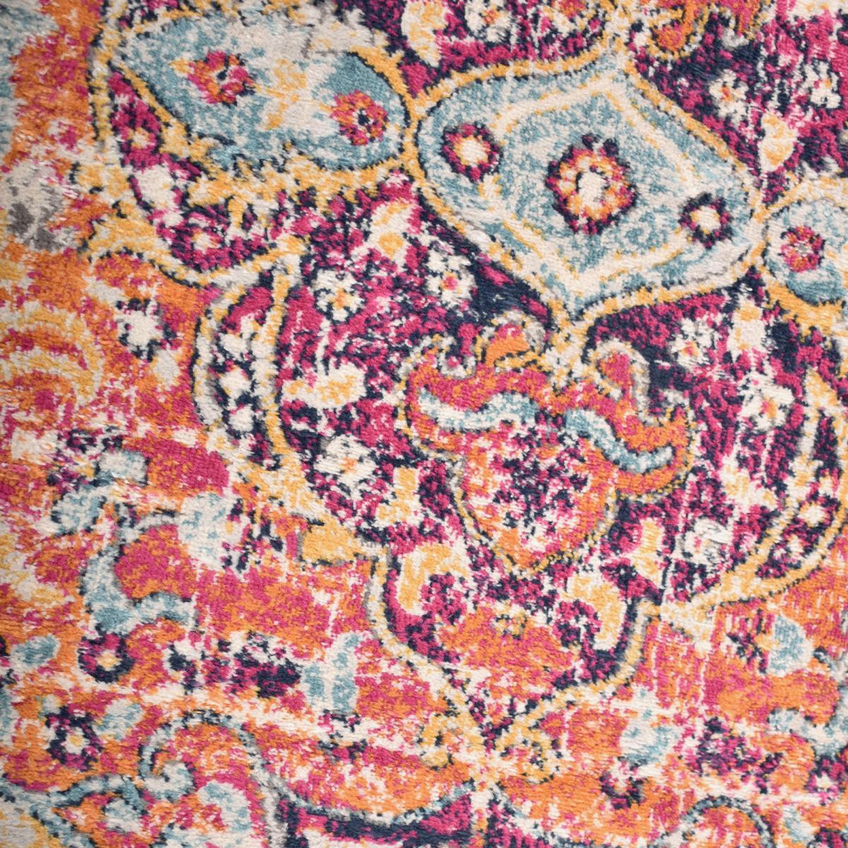 Tapis Lavu motif médaillon traditionnel oriental