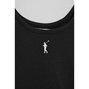 Camiseta negra de tirantes con bordado Rigby Go