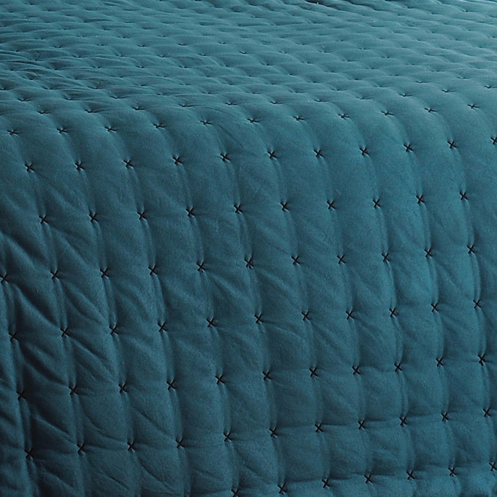 Jeté de lit matelassé et uni - Bleu