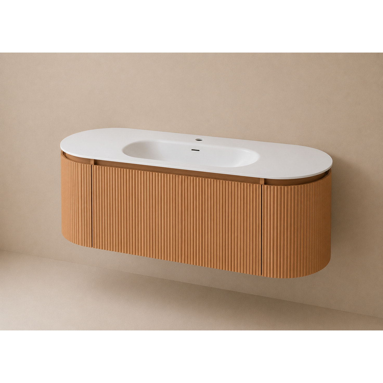 MOBILE DA BAGNO COSMO 120CM ROVERE PURO - 3 PEZZI