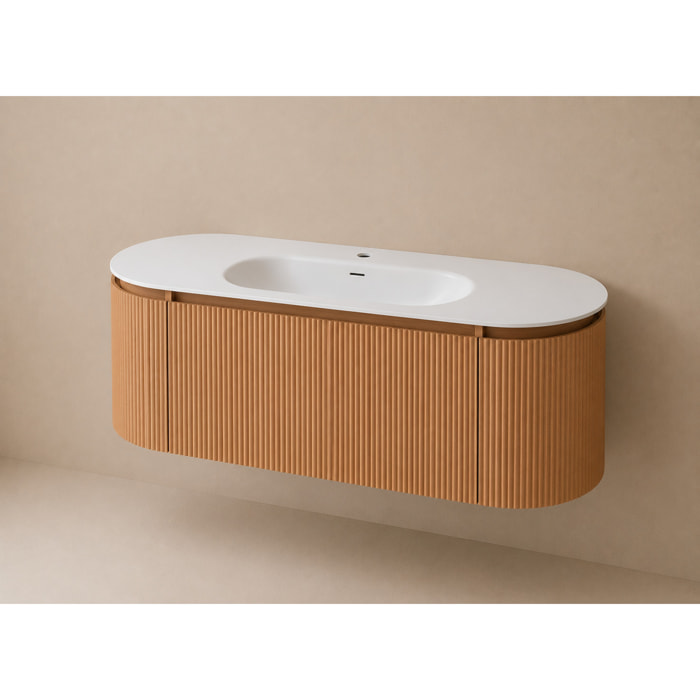 MOBILE DA BAGNO COSMO 120CM ROVERE PURO - 3 PEZZI