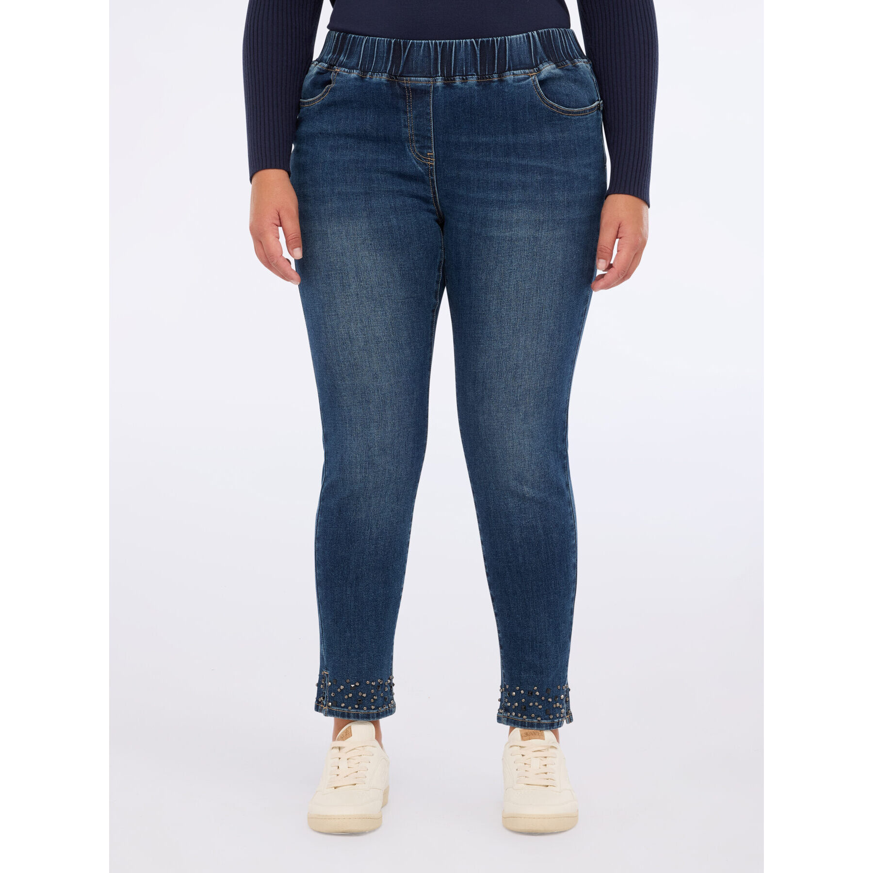 Fiorella Rubino - Jeggings con applicazioni brillanti - Blu