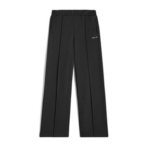 Pantaloni comfort fit con impuntura centrale e gamba ampia