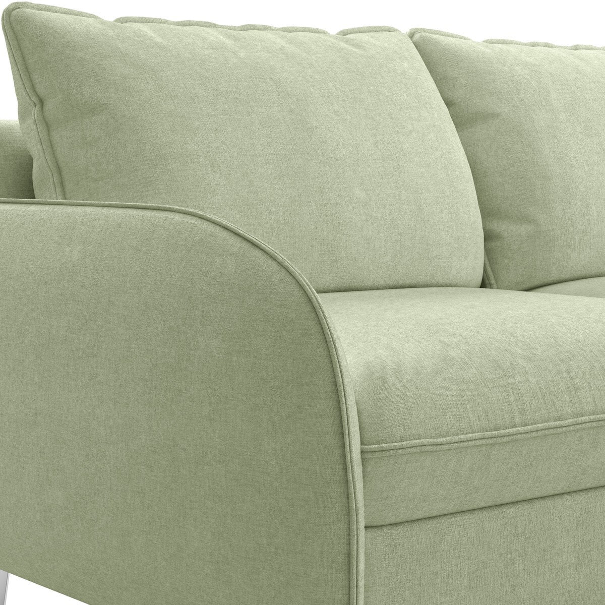 Canapé droit convertible 3 places en tissu chenille - ouverture express - NOVOLI