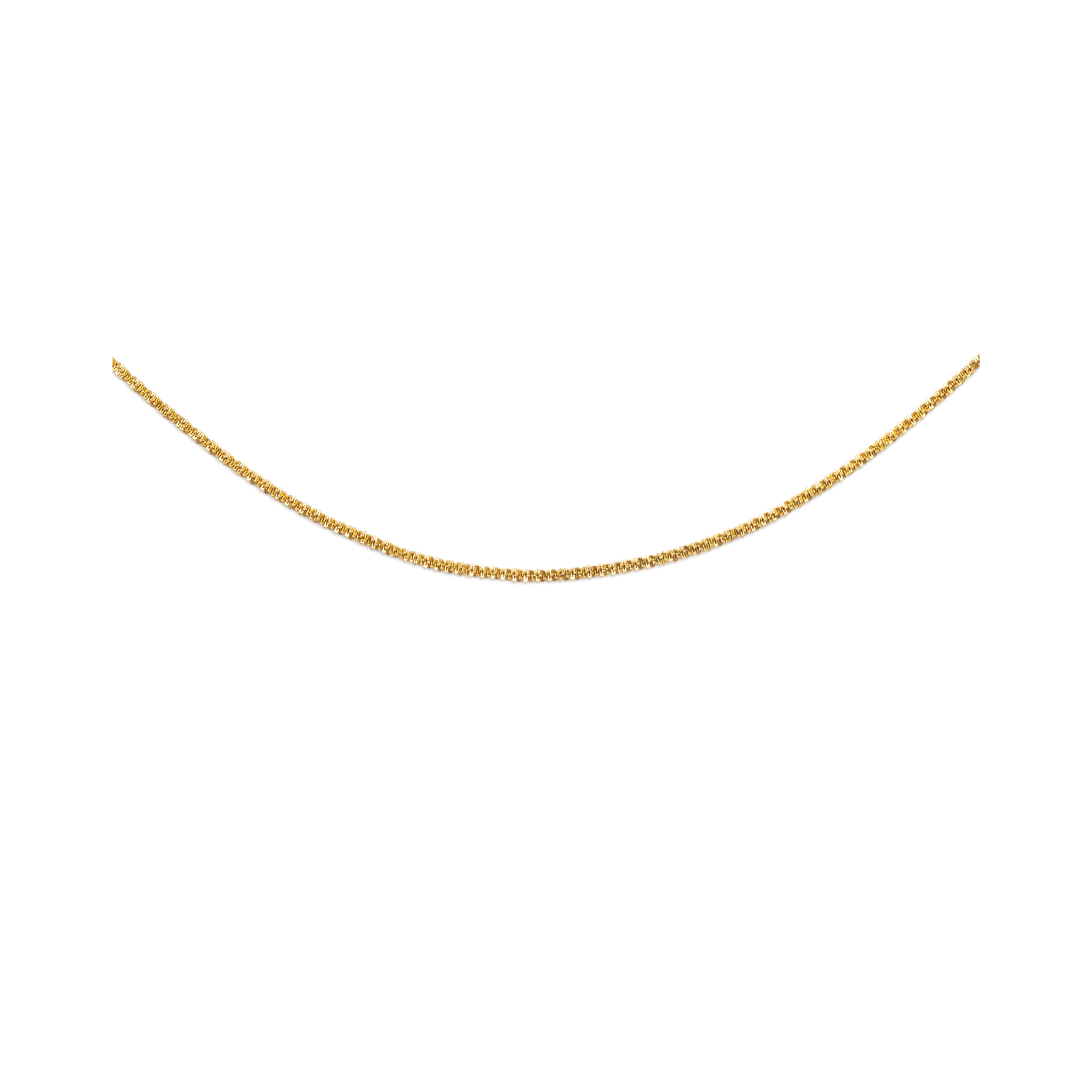 Collar Fine Tinsel Acero Baño Oro