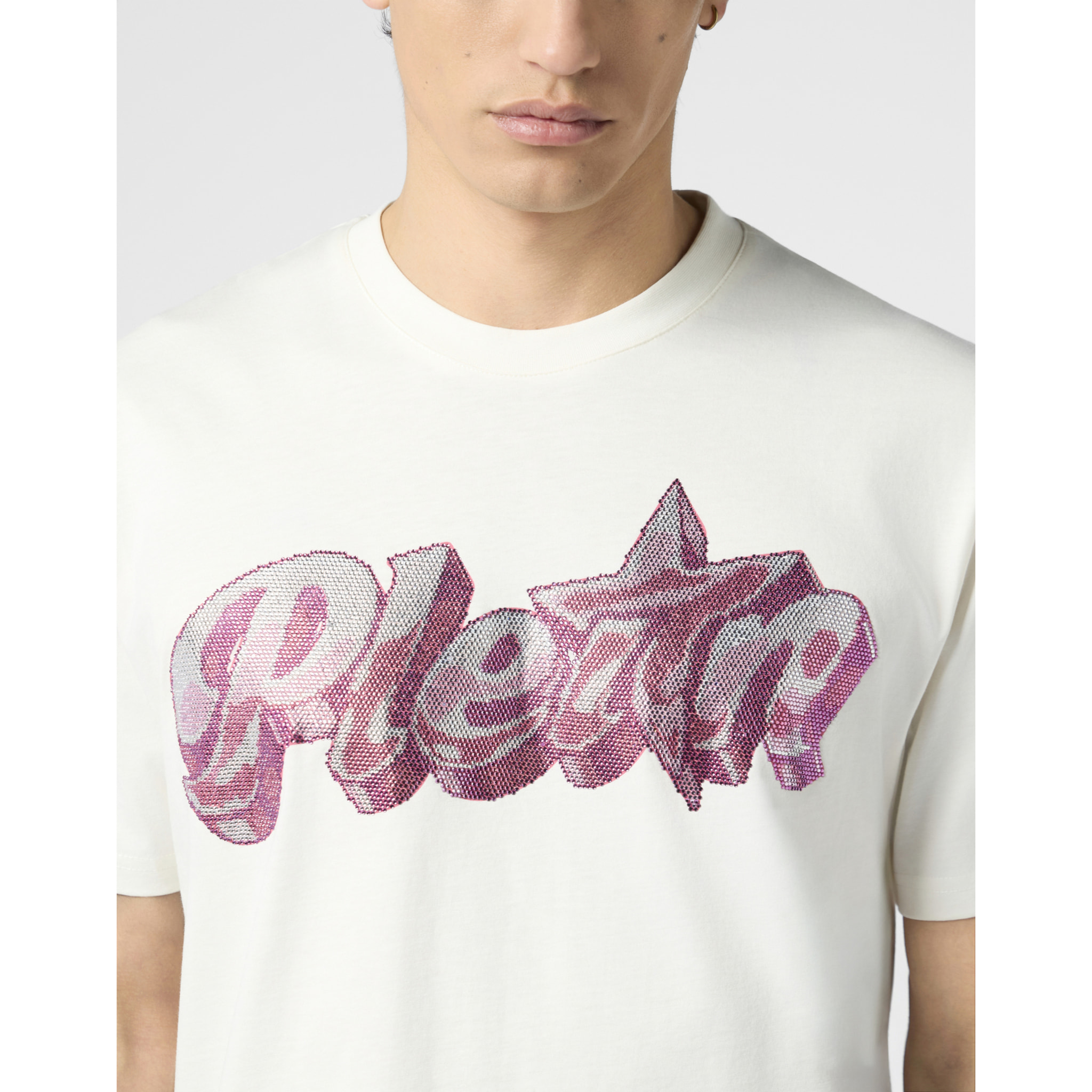 PHILIPP PLEIN Round Neck T-Shirt Gummy Plein Stones