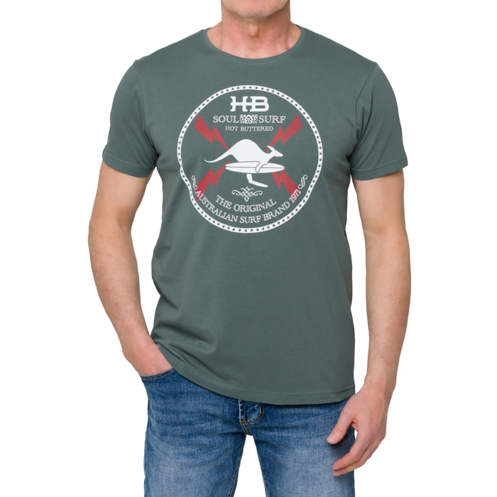 Camiseta de algodón 150 gr Hot Buttered Soulsurf Verde Matcha