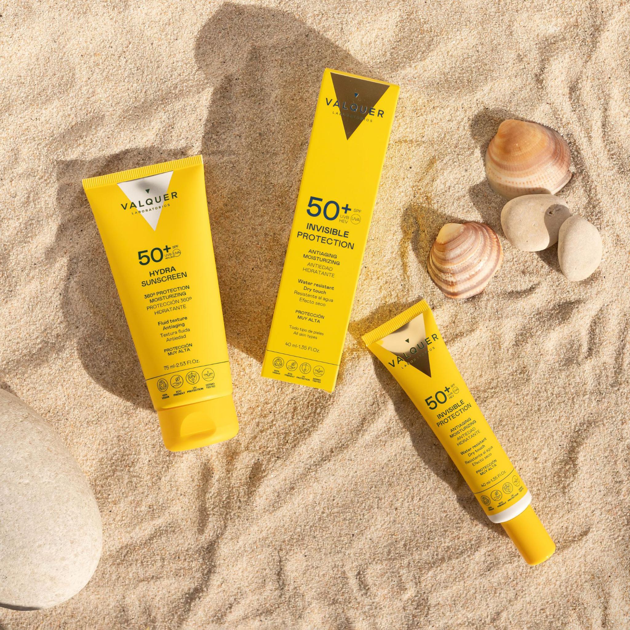 Valquer Pack Solar Facial Invisible Protection e Hydra Sunscreen SPF 50+