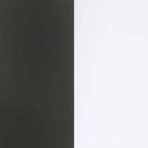 Mueble de salón modular Lunet en blanco artik negro 190 cm Blanco Artik (Blanco Mate) - Negro