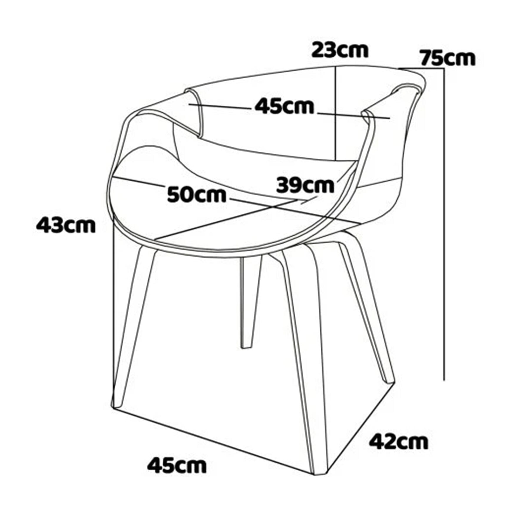 Yorkshire - Poltroncina Sedia in Legno Massello e Leatherette Bianca