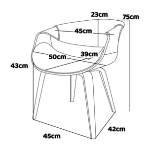 Yorkshire - Poltroncina Sedia in Legno Massello e Leatherette Bianca