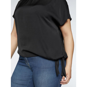 Fiorella Rubino - Blusa con nudo lateral - Negro