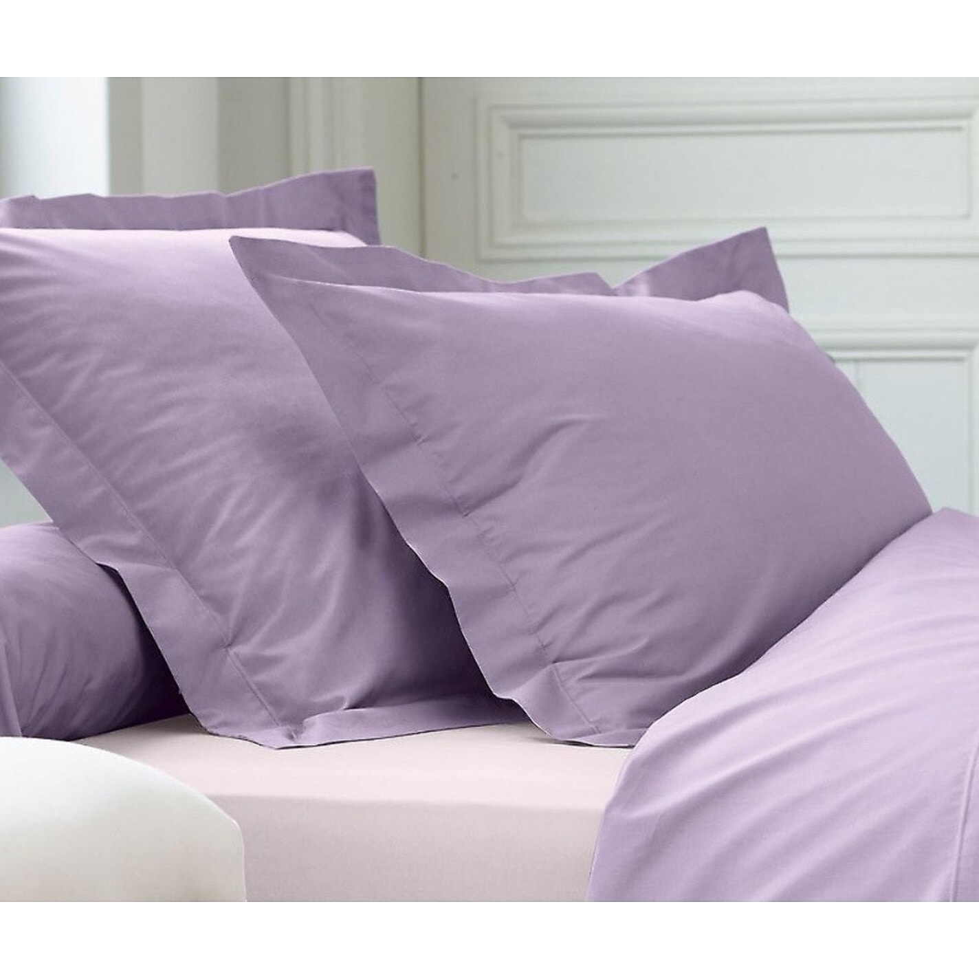 Parure Housse De Couette 100% coton 78fils Elena Paris Lilas Violine