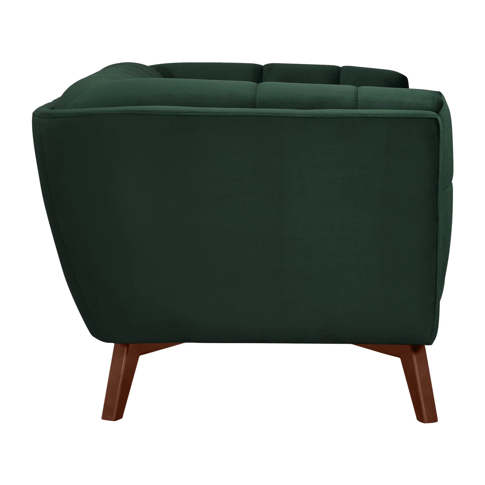 Canapé 2 places en velours vert foncé - Mona