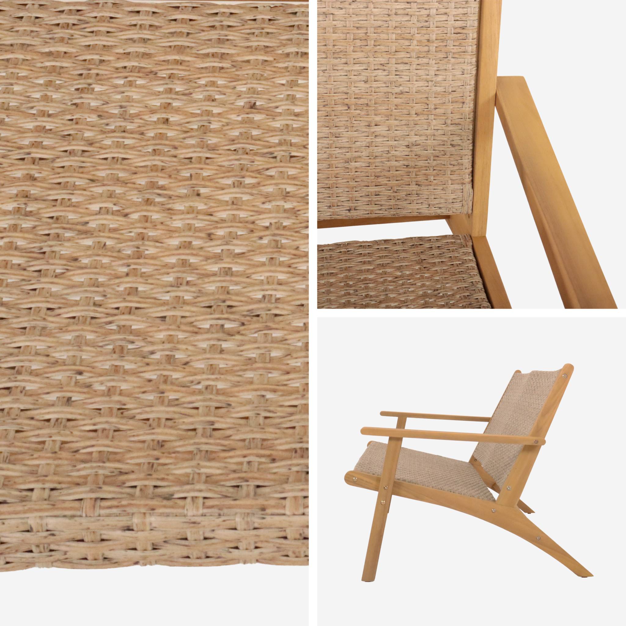 Banc de jardin bois d'acacia 2 places BELIZE