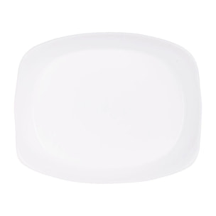Plat à four rectangulaire blanc 34X25cm Smart Cuisine Carine 250°C - Luminarc - Opale culinaire extra léger et résistant