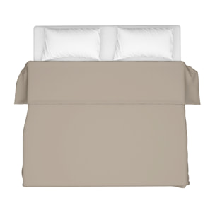 LENZUOLO SOPRA LETTO SINGOLO FANGO 100% COTONE