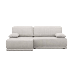 Banquette canapé d'angle gauche convertible 3 places velours côtelé avec coffre NELSON