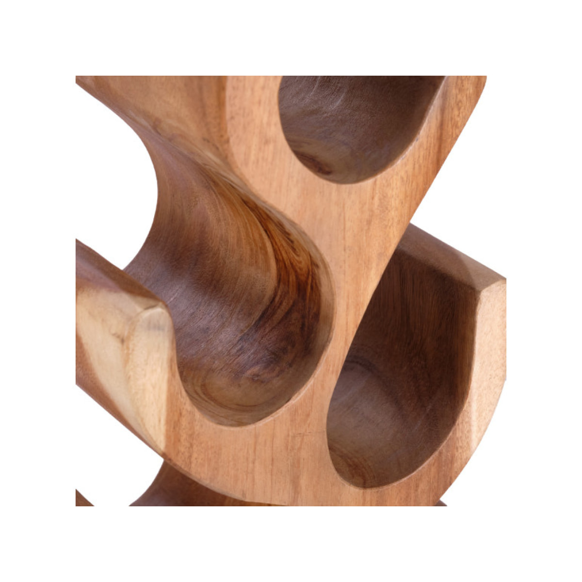 Porte bouteilles à vin en bois massif H.77cm - 8 bouteilles - SUAR