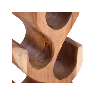 Porte bouteilles à vin en bois massif H.77cm - 8 bouteilles - SUAR