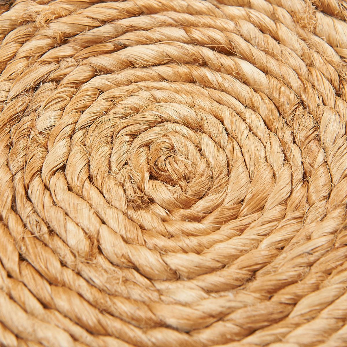 Tapis rond fait main en jute motif rond VODO