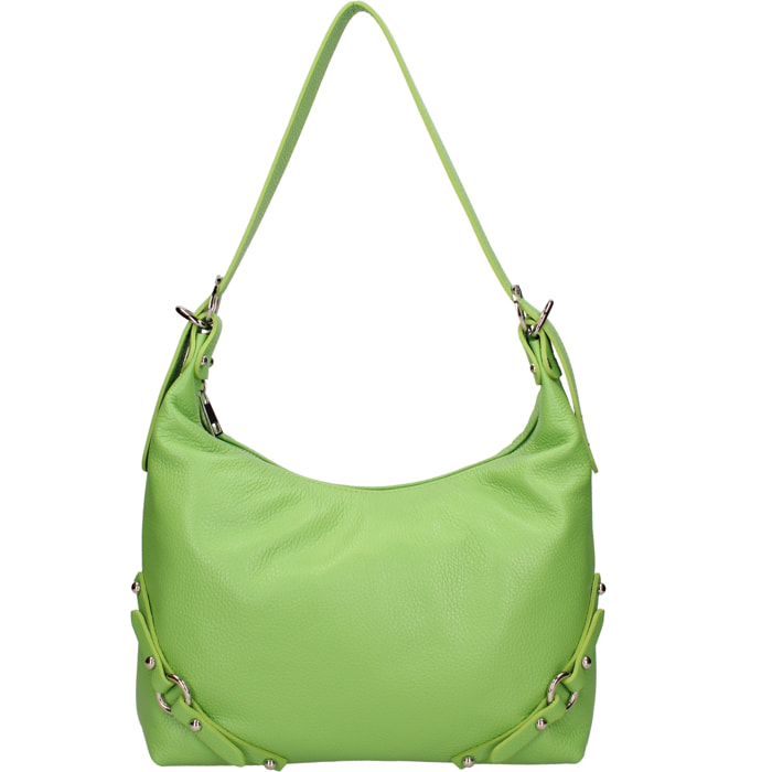 Borsa a spalla da donna In Vera pelle Made in Italy 30x30x9 cm