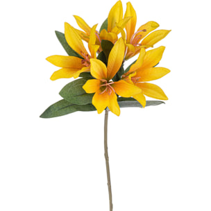 Australian Lily. Altezza 64 Cm - Pezzi 12 - 15X64X6cm - Colore: Arancio - Bianchi Dino - Lilium, Lisianthus