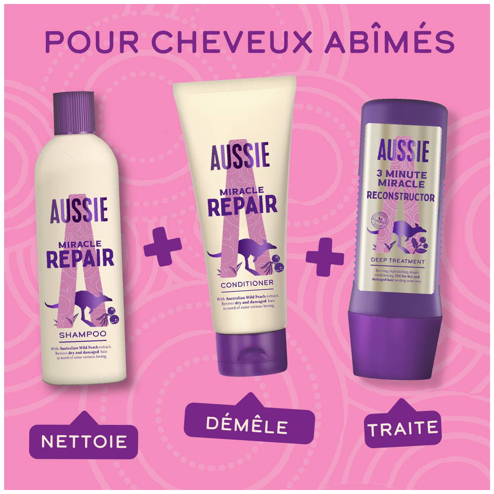 6 Après-Shampoings Miracle Repair 200ml, Aussie