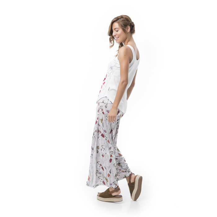 Top Marie Tudor Top Bordado Largo normal Blanco Casual para mujer