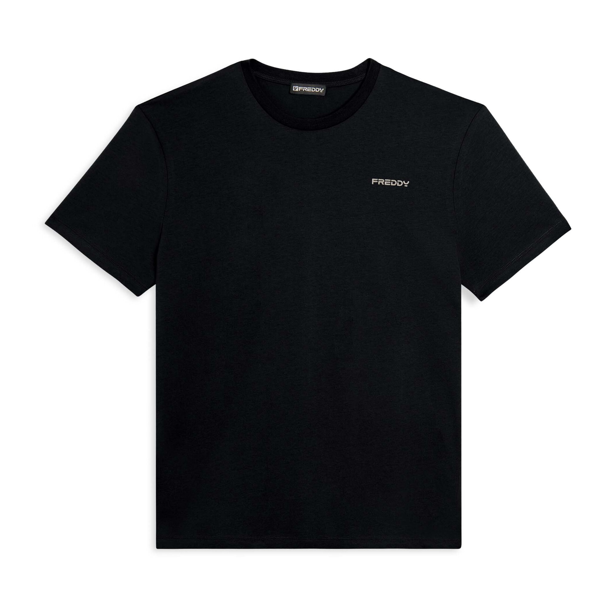 T-shirt basic in cotone con logo lato cuore