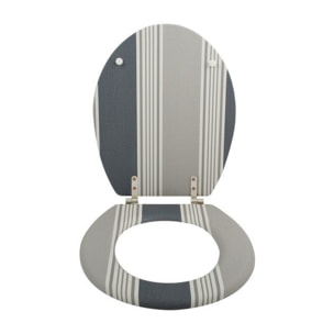 Abattant wc MDF Cardiff Gris - Charnières Inox MSV