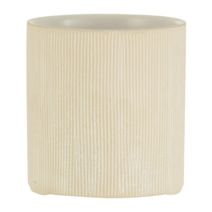 J-Line cache-pot Maria Rond - céramique - blanc - small - Ø 12 cm