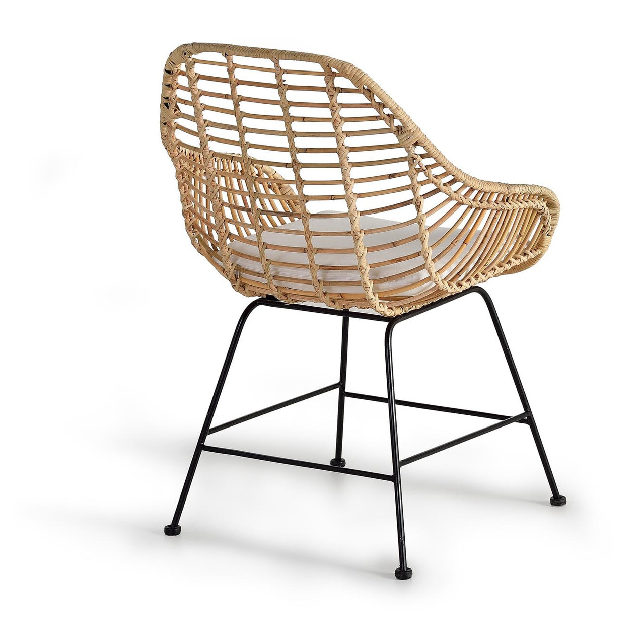 Silla de Rattan Natural 66 Cm Estilo Mediterráneo